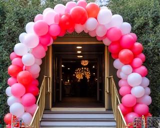 Creative Balloon Arch sa Party Entrance