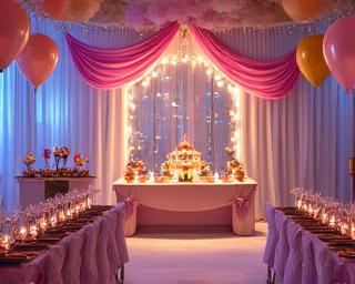 Themed Party Setup na may Custom Decorations